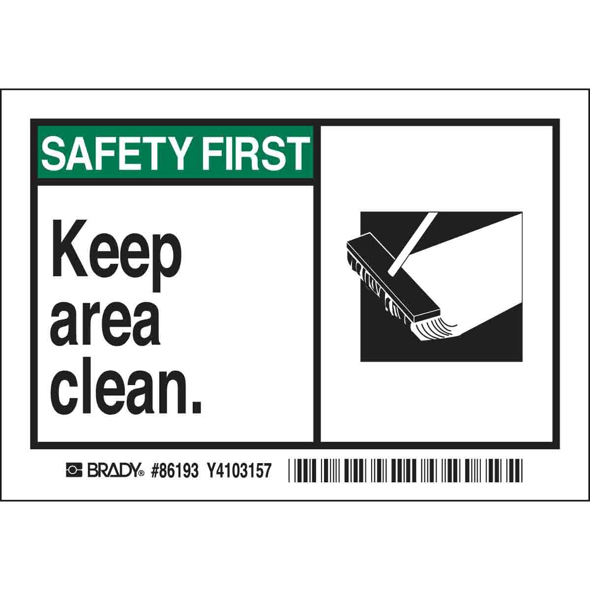 Brady® 86193 Safety & Facility Labels
