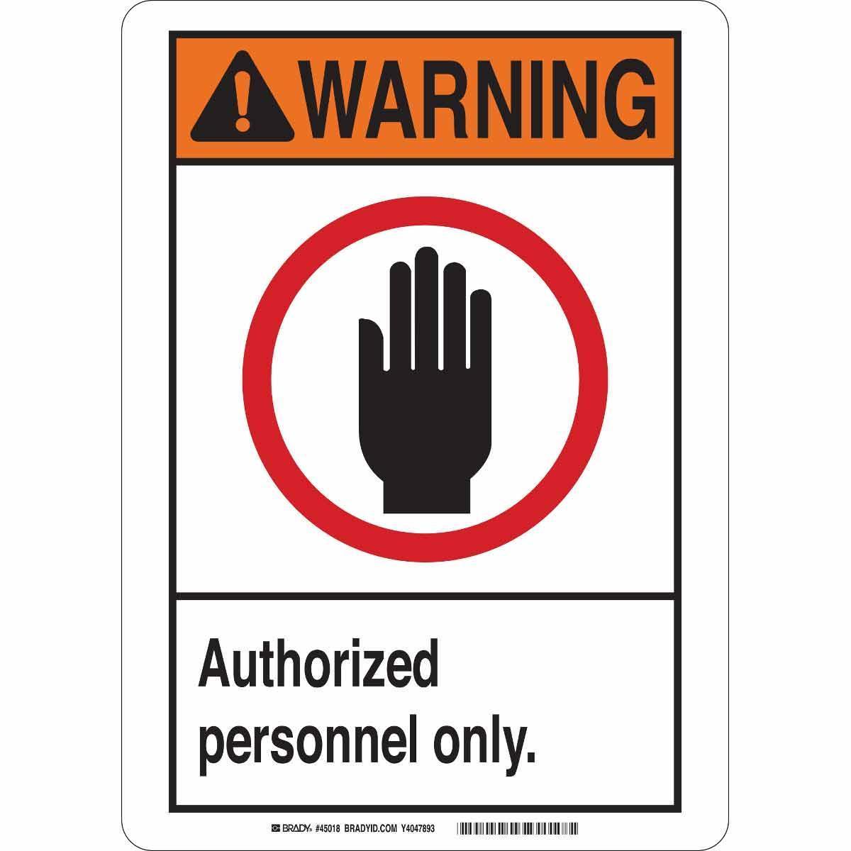 Brady® 49006 Access & Security Signs