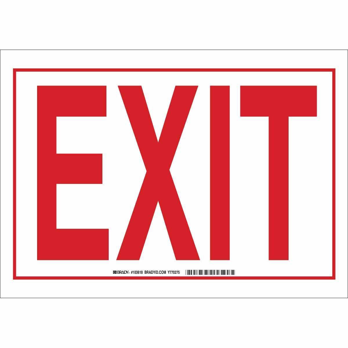 Brady® 103618 Fire, Emergency, Exit & First Aid Signs