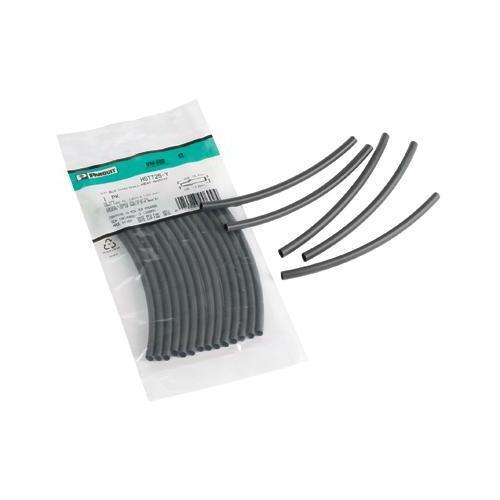 Panduit® Dry-Shrink™ HSTT19-Y Cross Linked Flame-Retardant Standard Heat Shrink Tubing, 0.187 in ID Expanded, 0.093 in ID Recovered, 0.02 in THK Wall Recovered, 6 in L, Polyolefin, Black