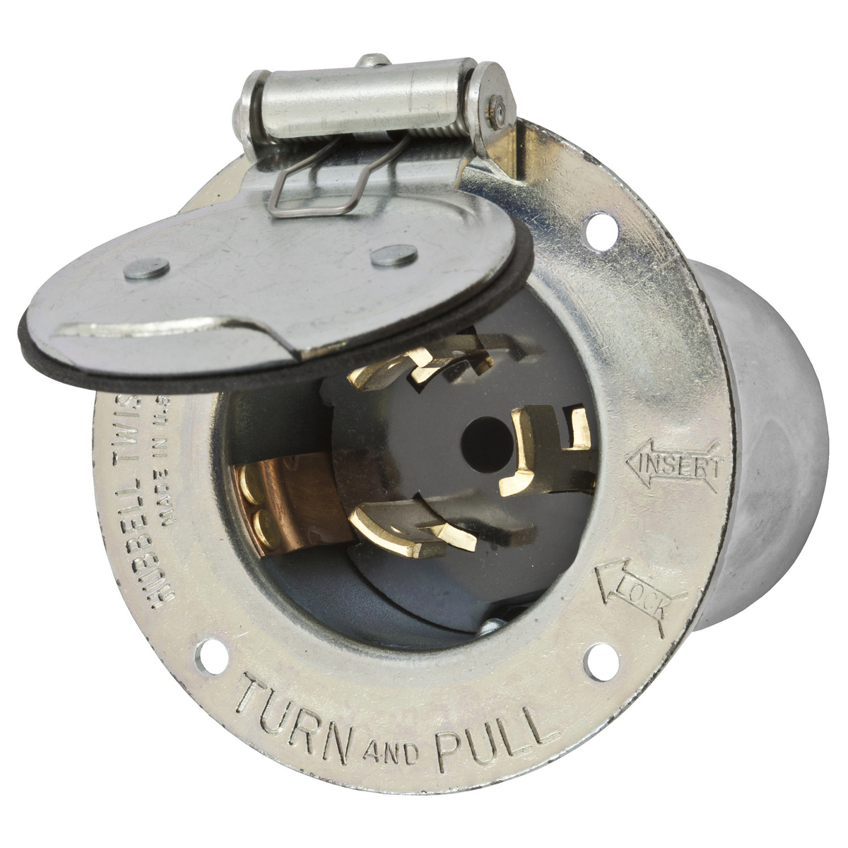 Hubbell Wiring Device-Kellems CS8375M3 Locking Flanged Inlets & Outlets
