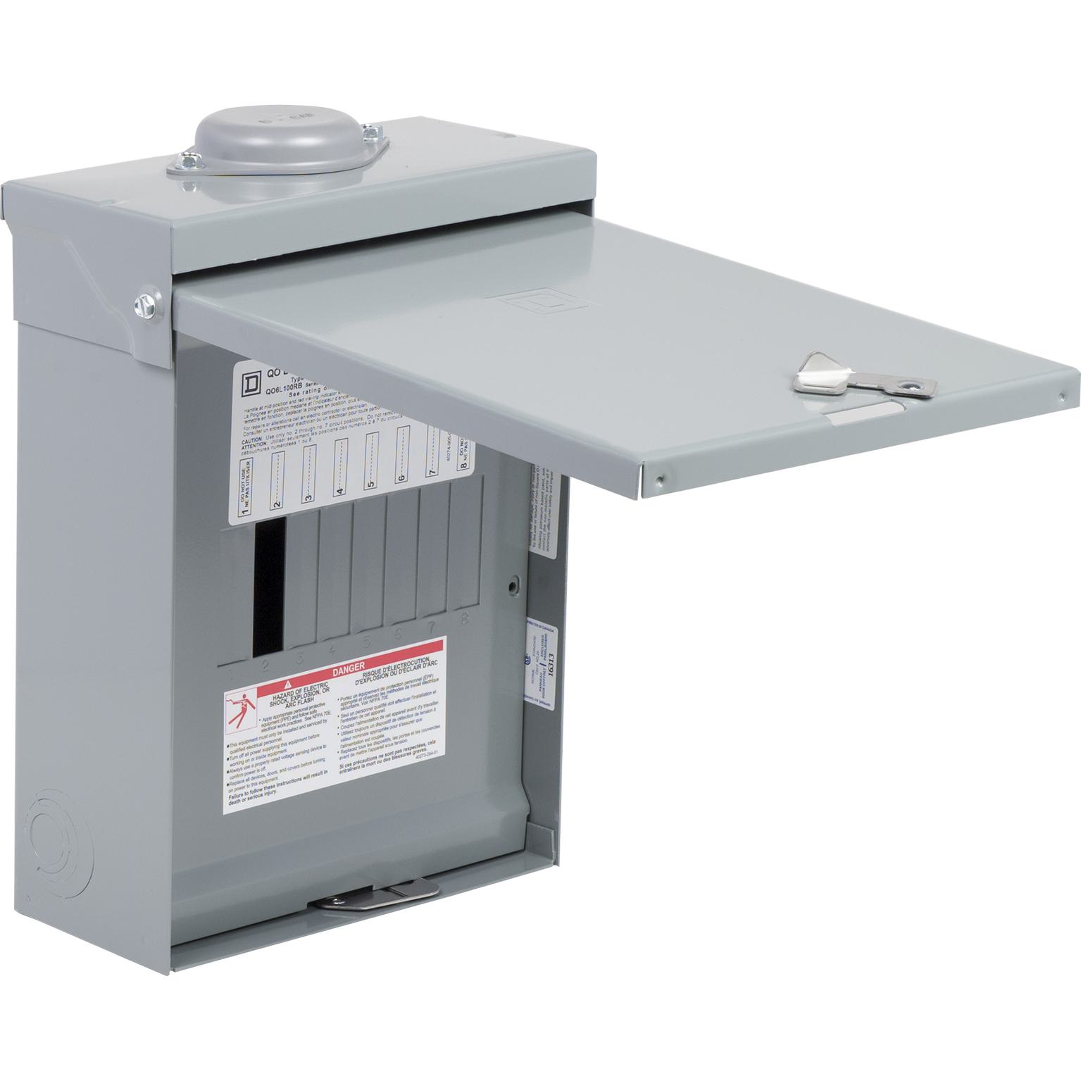 Square D™ QO6L100RB Single Phase Main Lug Load Centers
