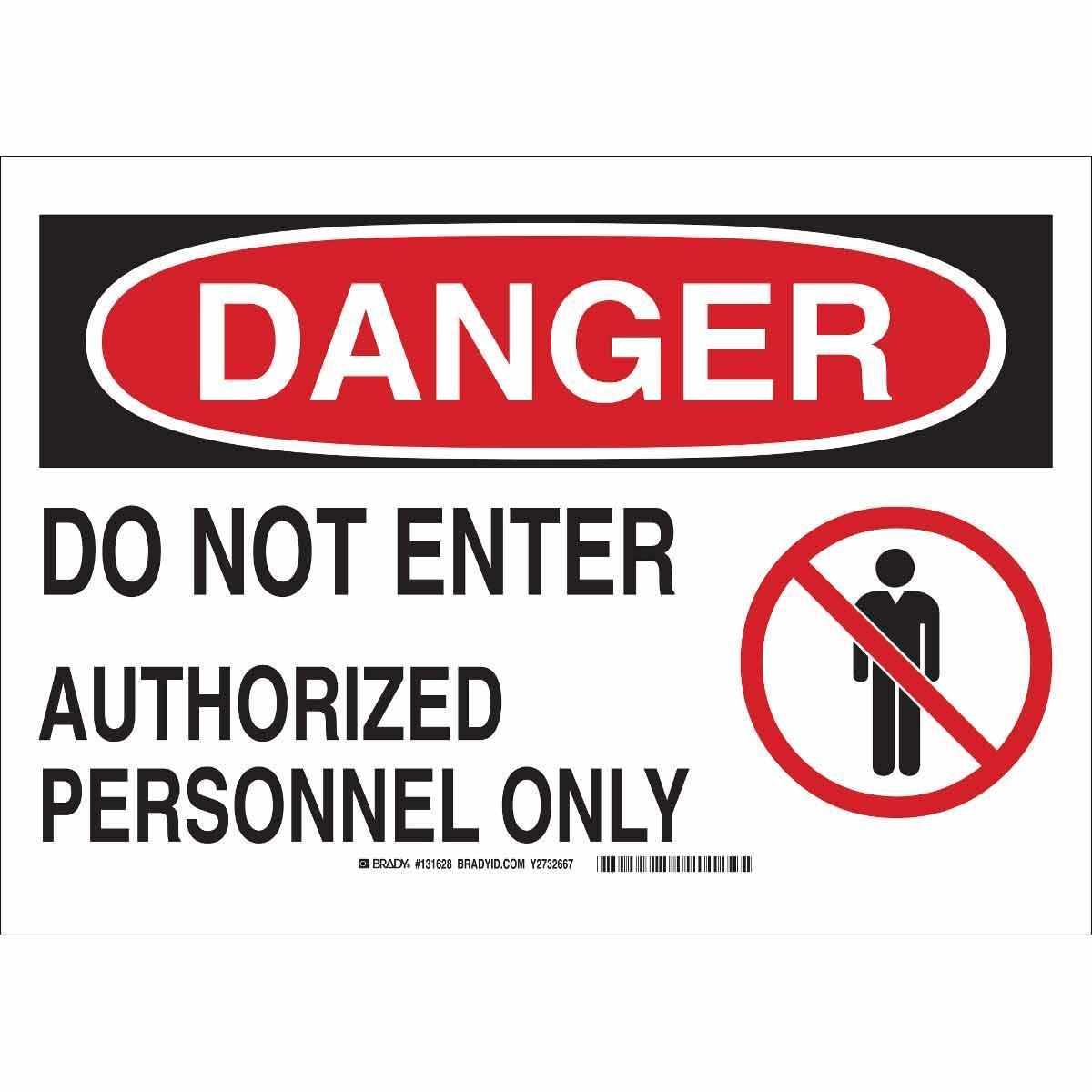 Brady® 131630 Access & Security Signs