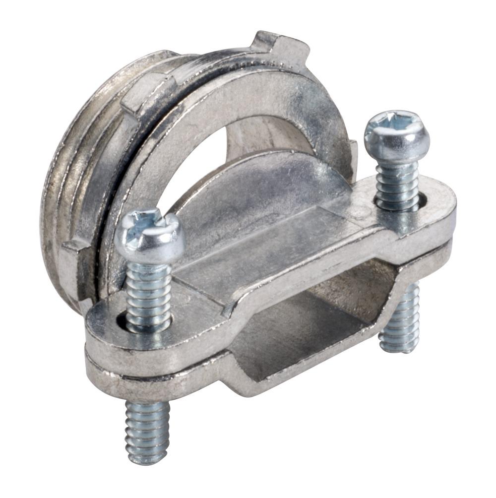 Southwire - Topaz 954 Non-Watertight Cable Clamp Connector With (2) Tri-Combo Screws, (1) Zinc Die Cast Locknut, 1-1/4 in Trade, Die Cast Zinc