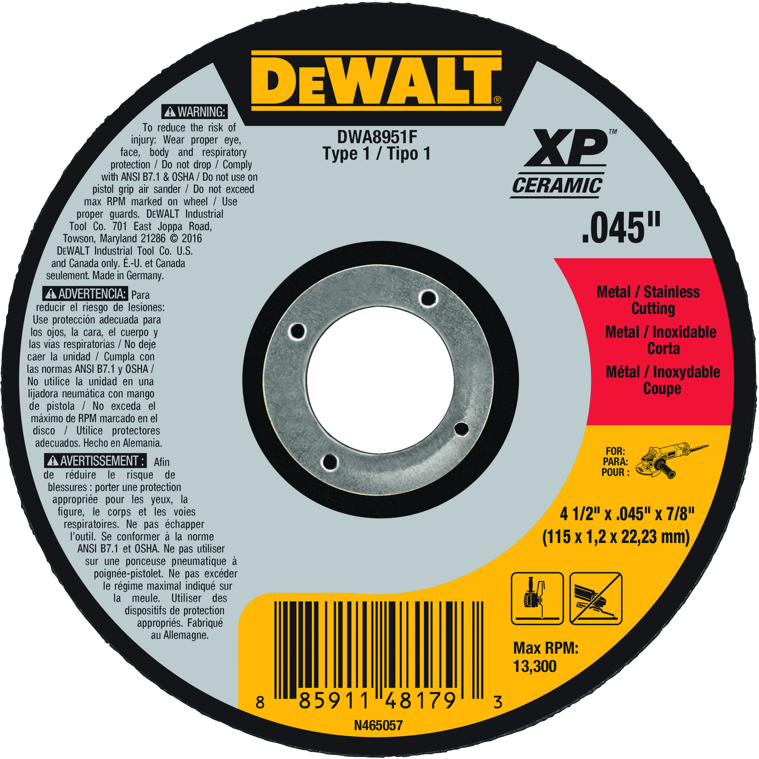 DeWALT® DWA8951F Cut-Off Wheels