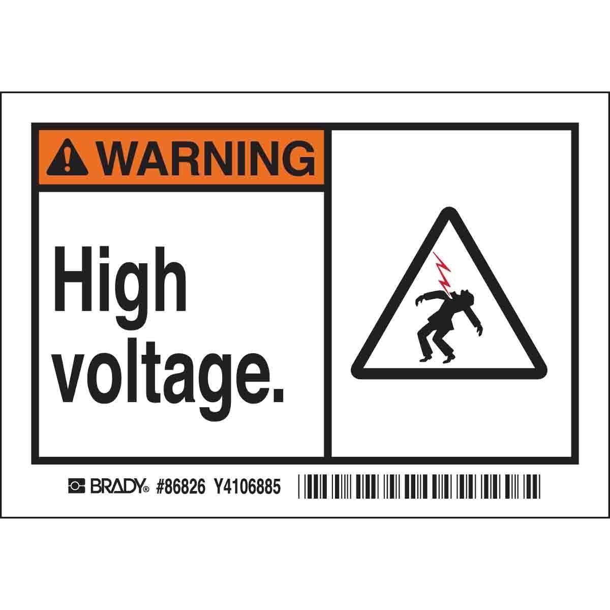 Brady® 86826 Safety & Facility Labels