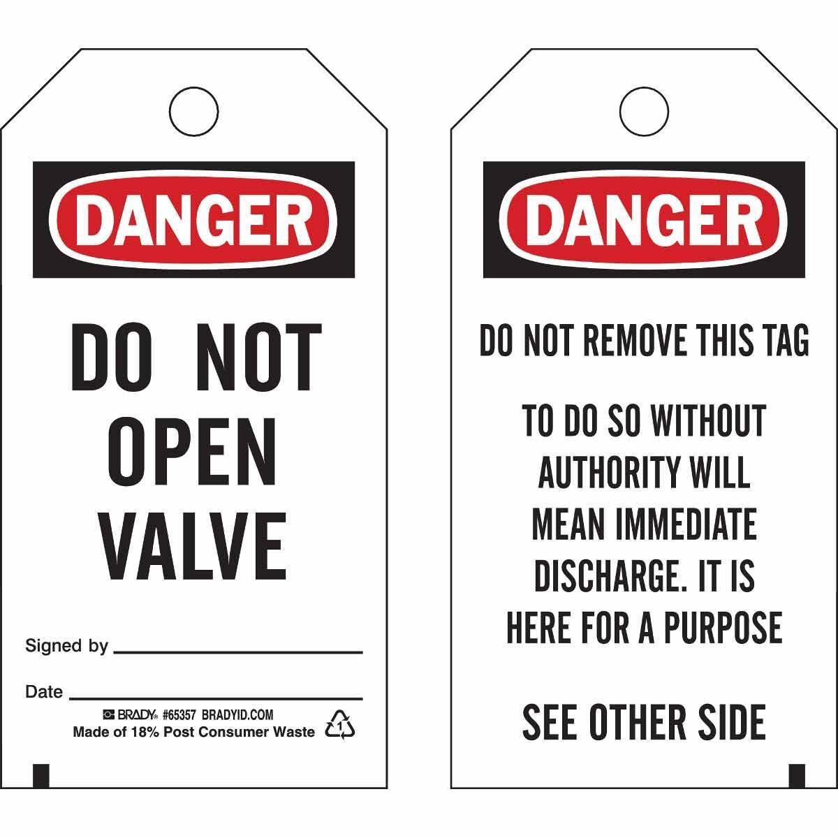 Brady® 65357 Safety & Facility Tags