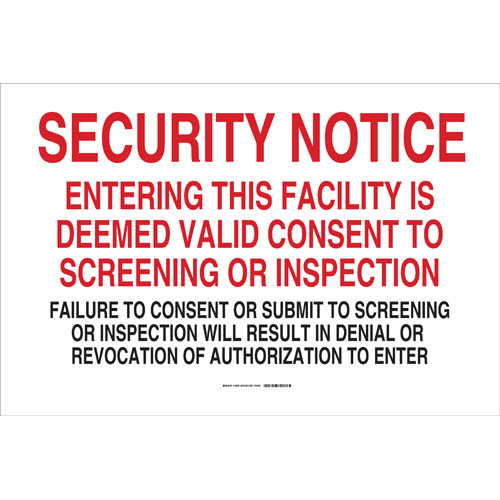 Brady® 123481 Access & Security Signs