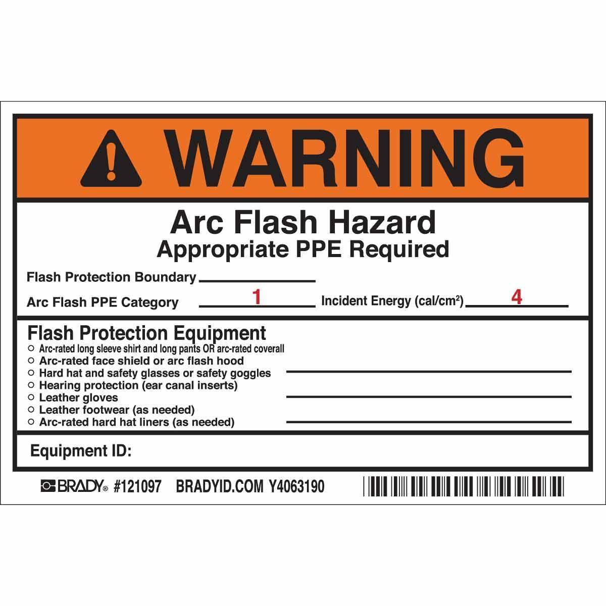 Brady® 121097 Safety & Facility Labels