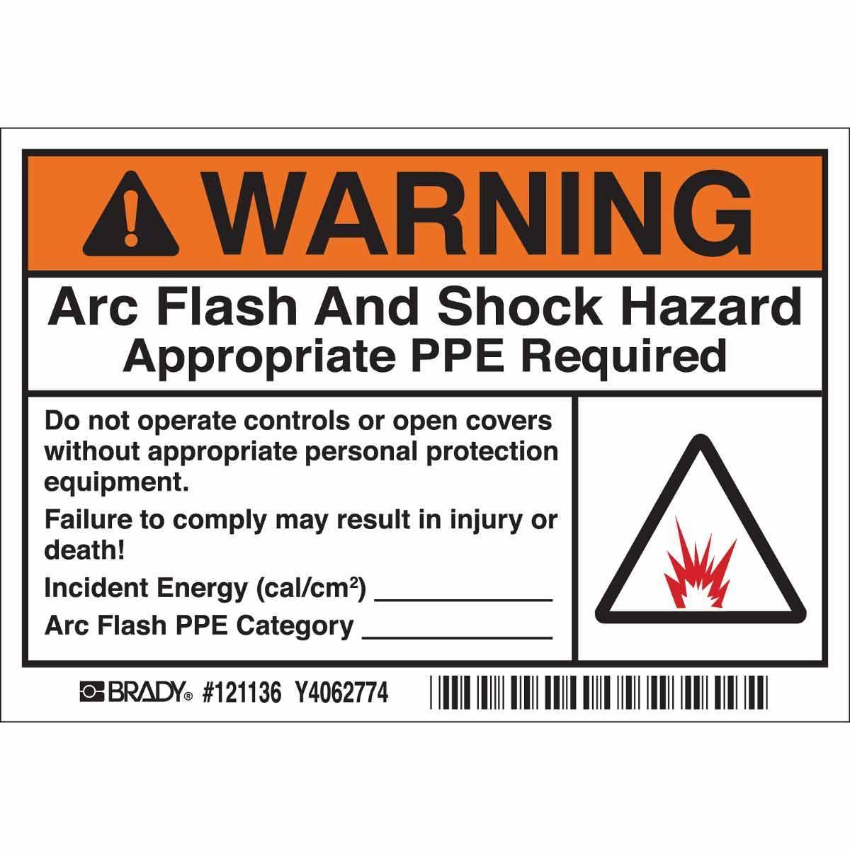 Brady® 121136 Safety & Facility Labels
