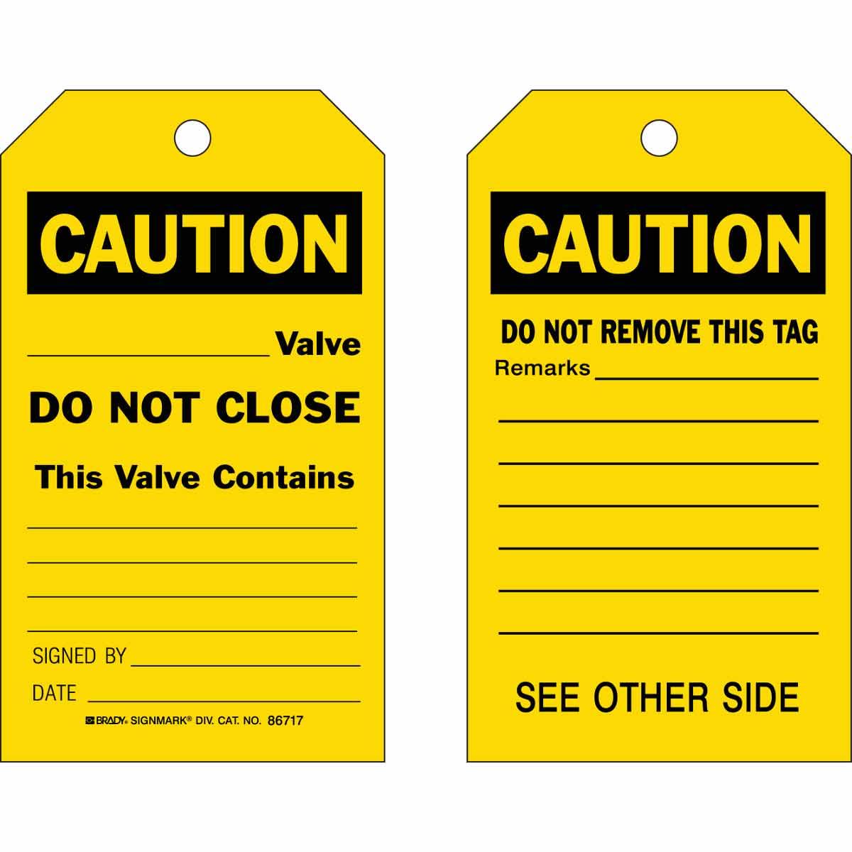 Brady® 86717 Safety & Facility Tags