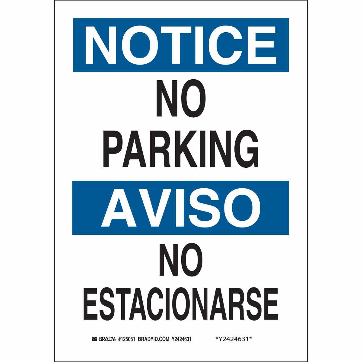 Brady® 125049 Parking & Traffic Signs