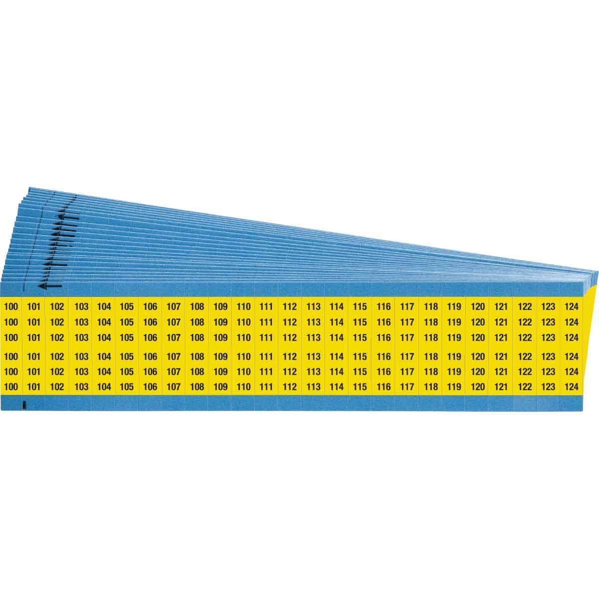 Brady® WM-100-124-YL-PK Wire Marker Cards