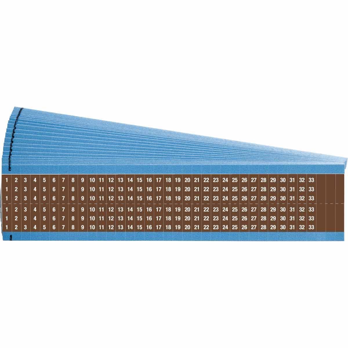 Brady® WM-1-33-BR-PK Wire Marker Cards