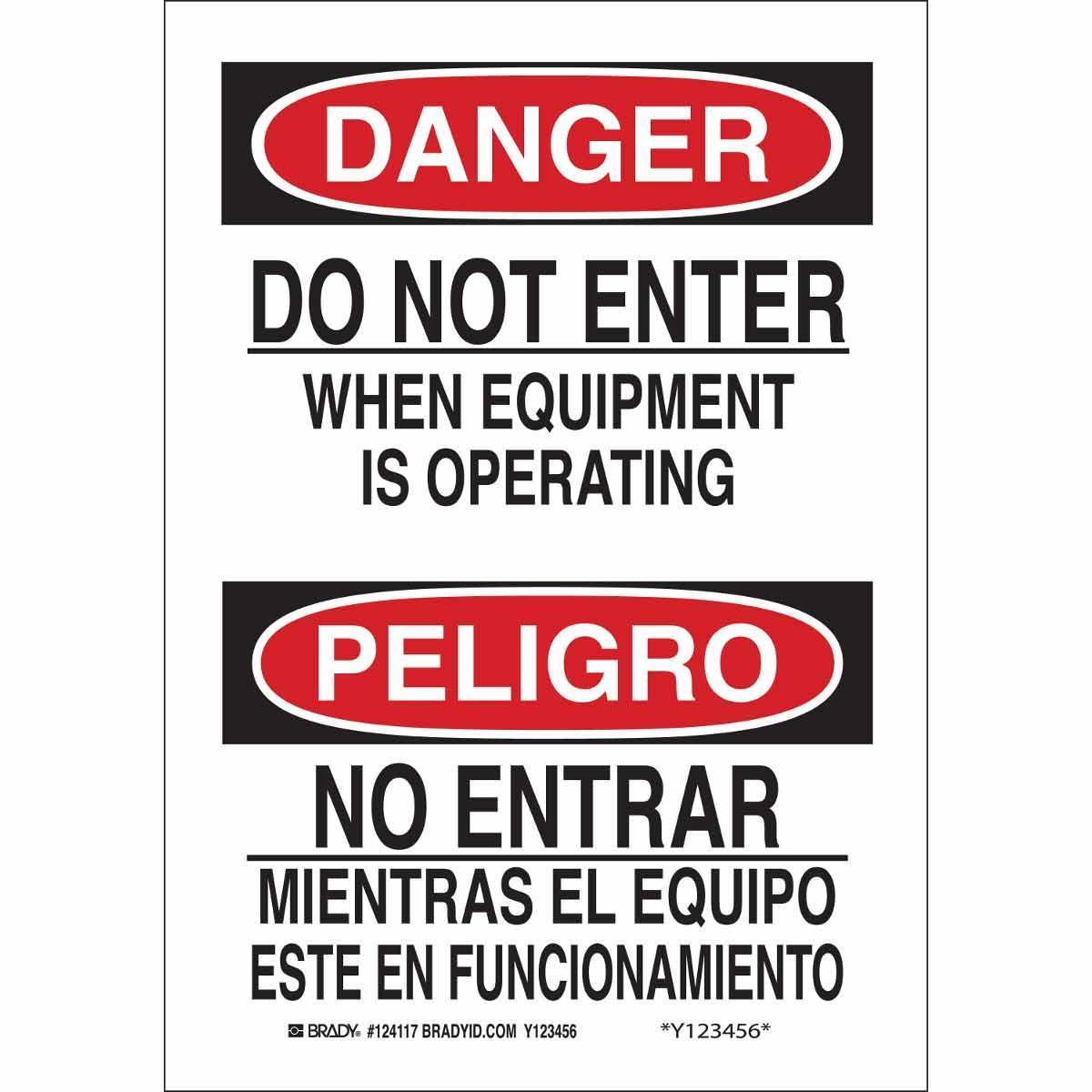 Brady® 124115 Accident Prevention Signs