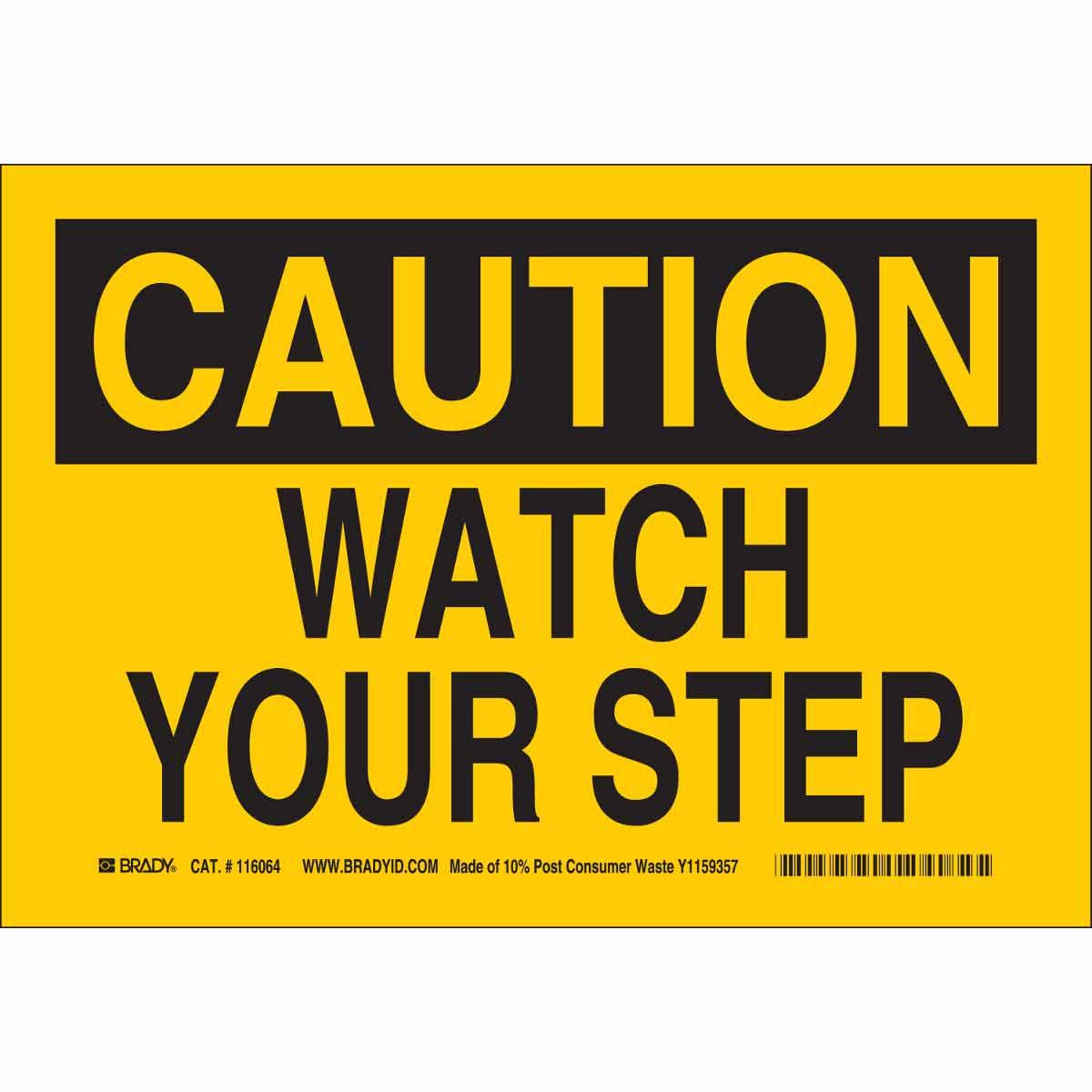 Brady® 116229 Accident Prevention Signs