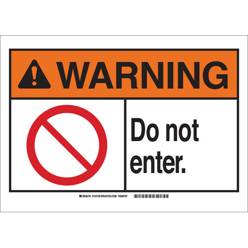 Brady® 143728 Access & Security Signs