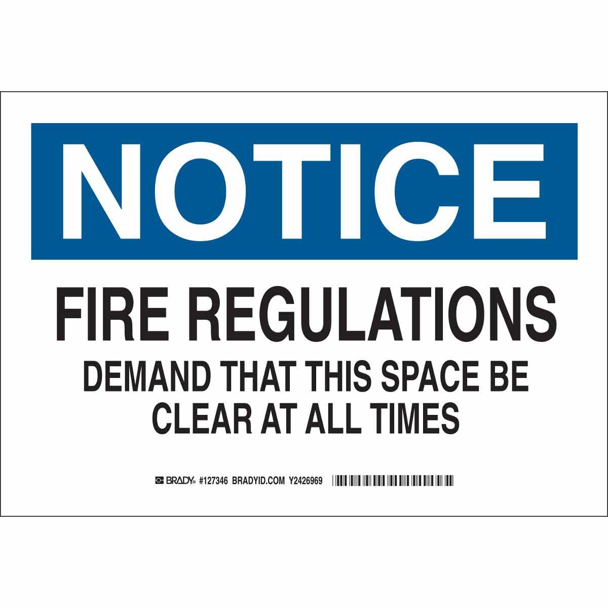 Brady® 127349 Fire, Emergency, Exit & First Aid Signs