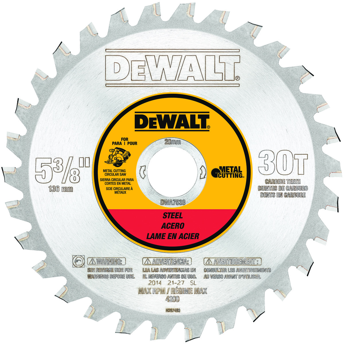 DeWALT® DWA7538 Circular Saw Blades