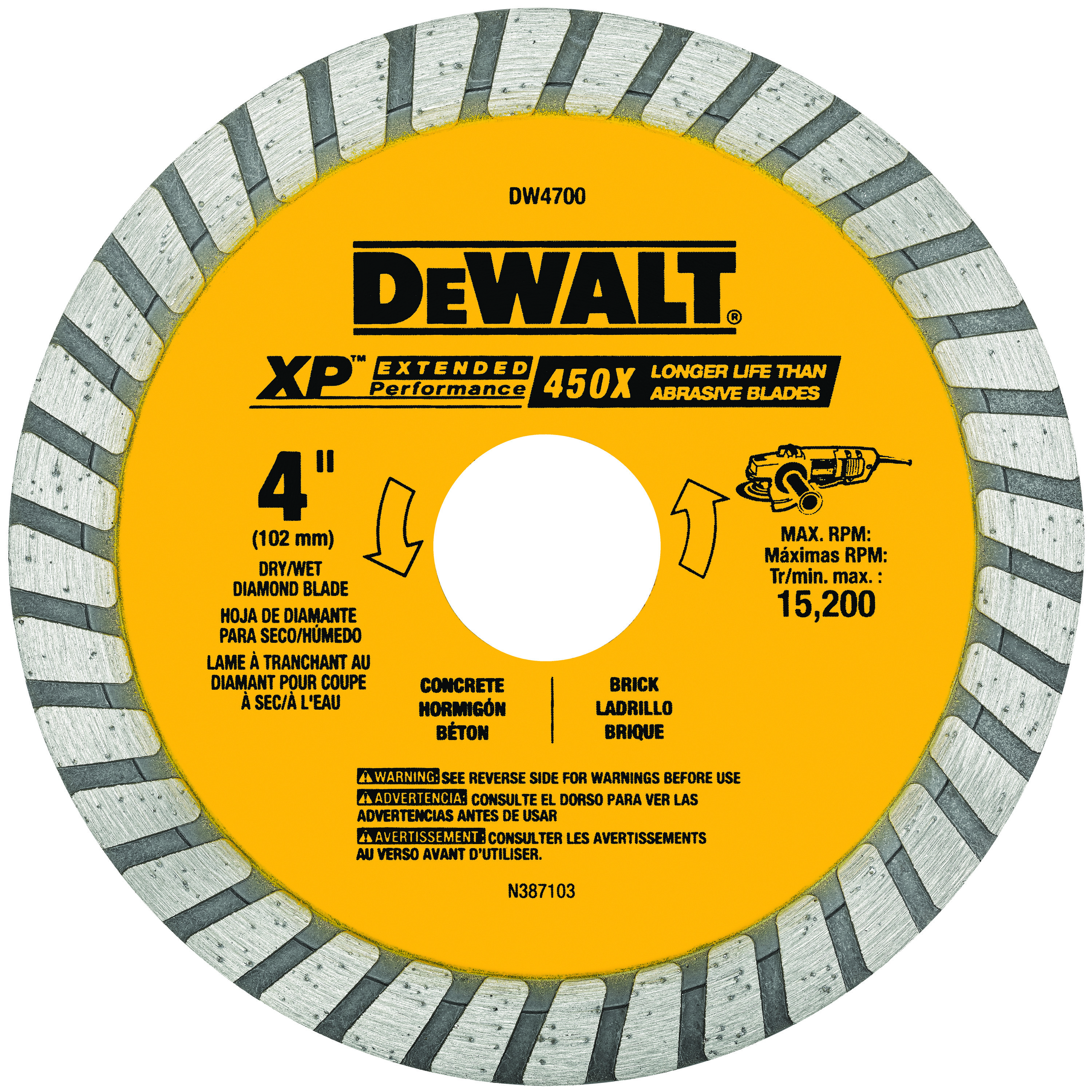 DeWALT® DW4700 Diamond Saw Blades