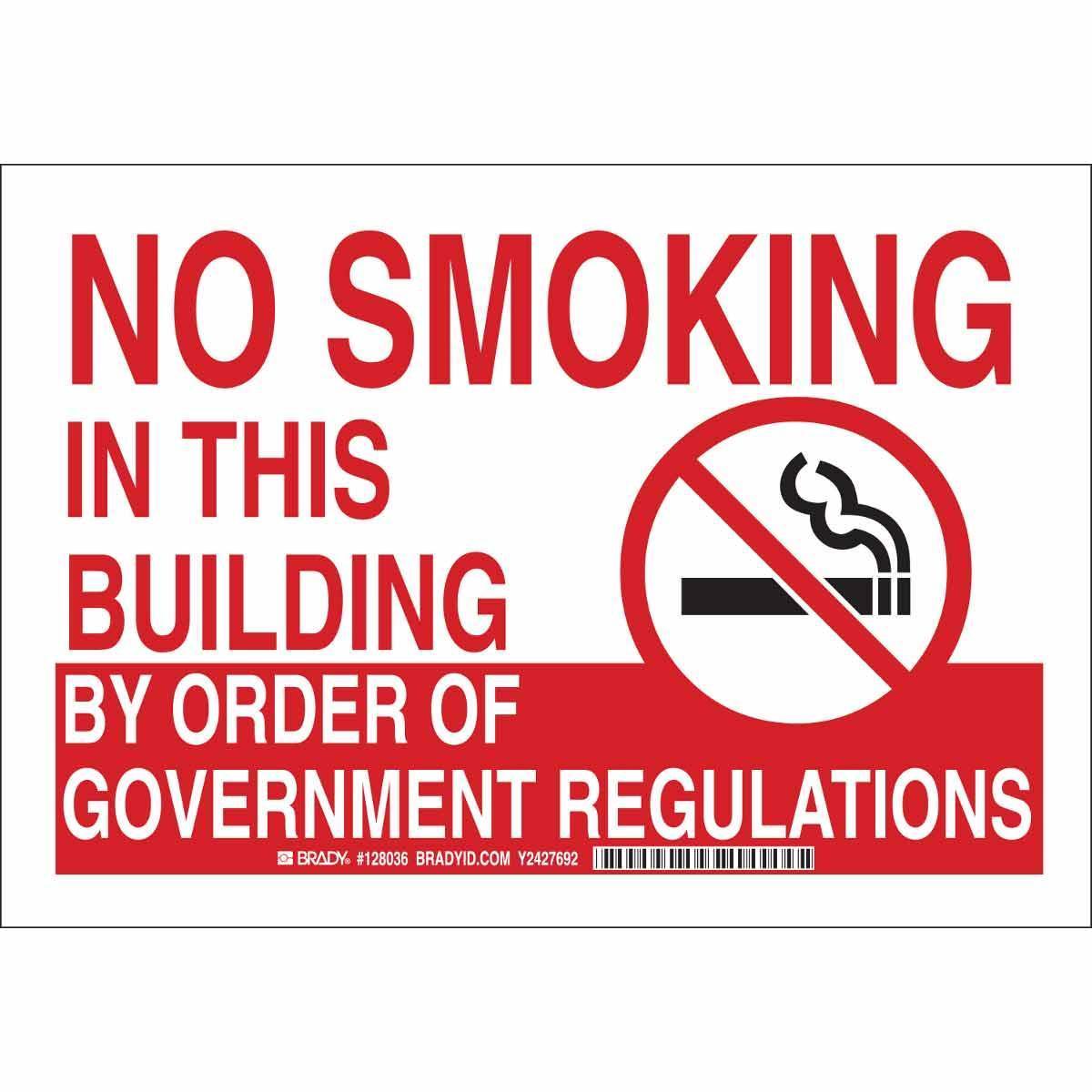 Brady® 128039 No Smoking & Restricted Activity Signs