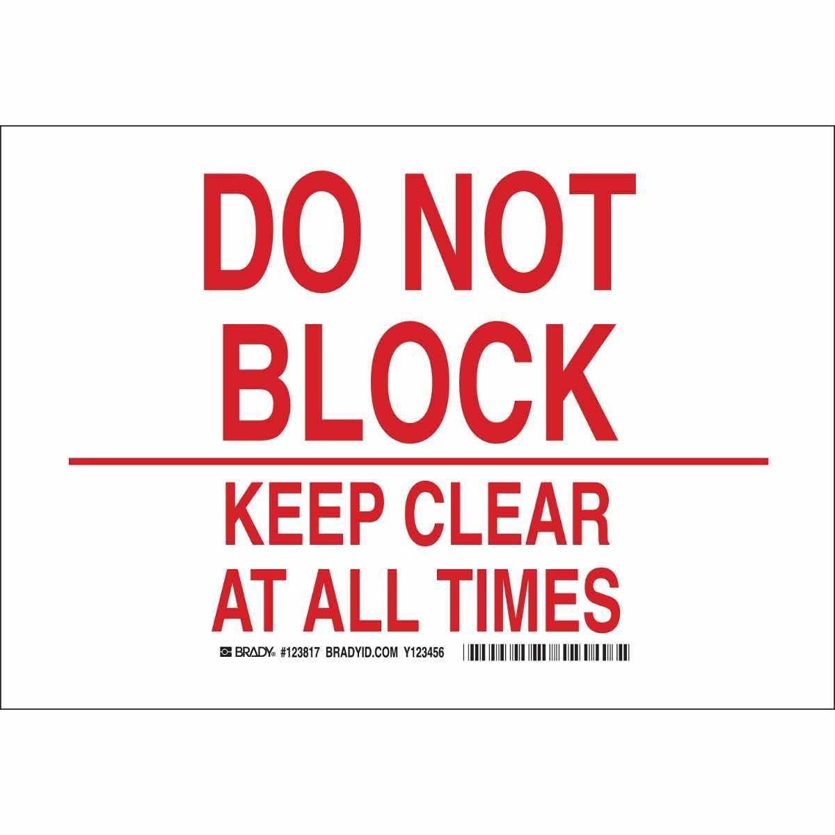 Brady® 123819 Access & Security Signs