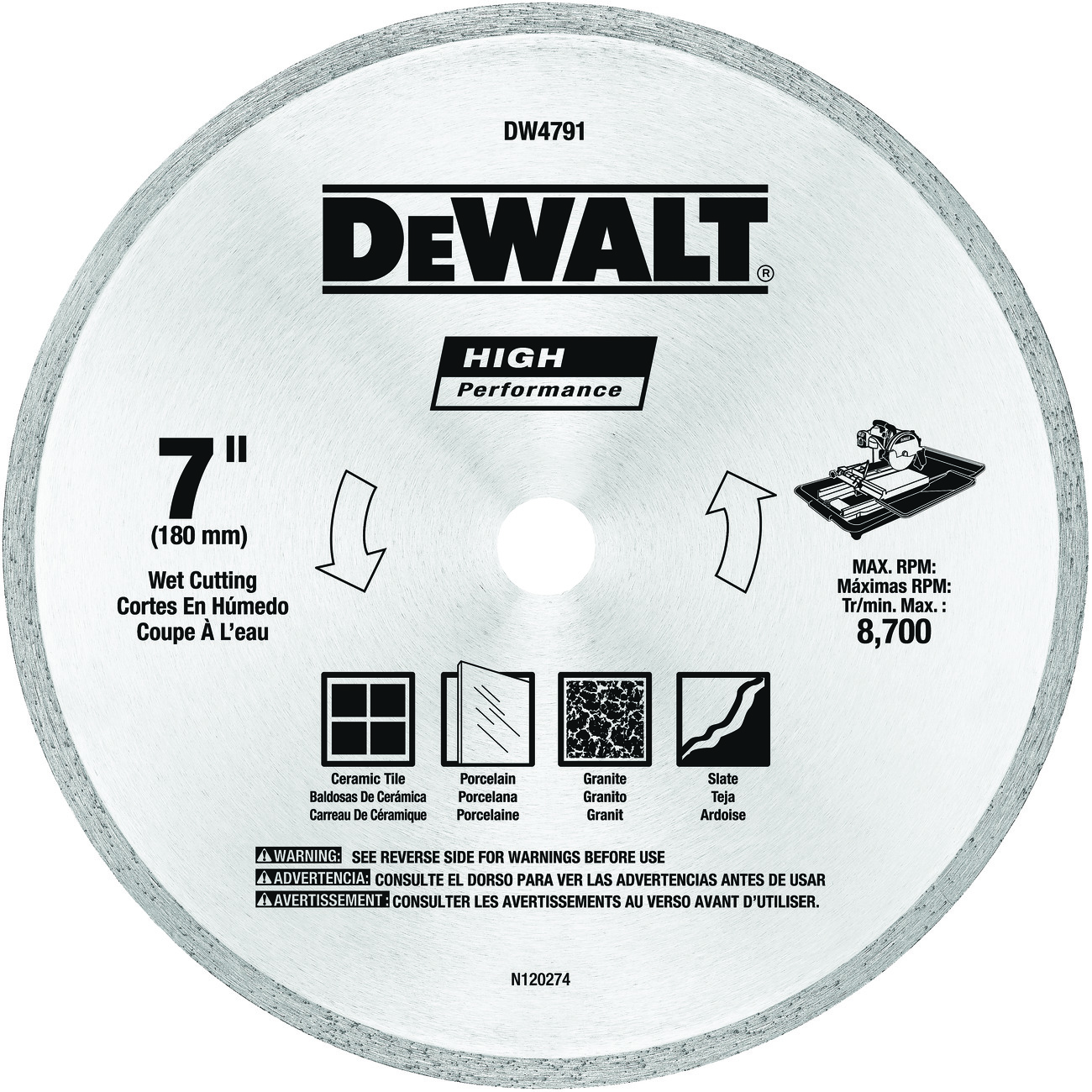 DeWALT® DW4791 Diamond Saw Blades