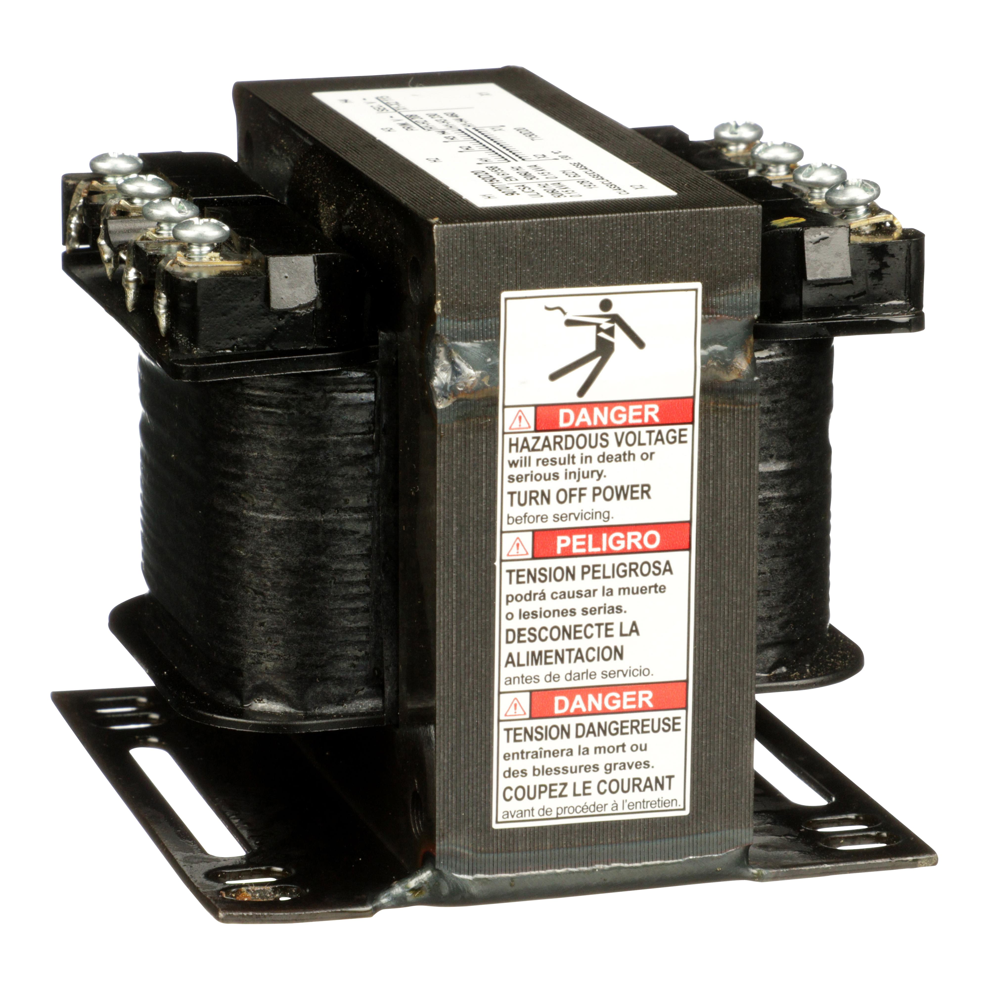 Square D™ 9070T150D20 Type T Industrial Open Style Control Transformer, 208/230/460 V AC Primary, 115 VAC Secondary, 150 VA Power Rating, 50/60 Hz, 1 Phase