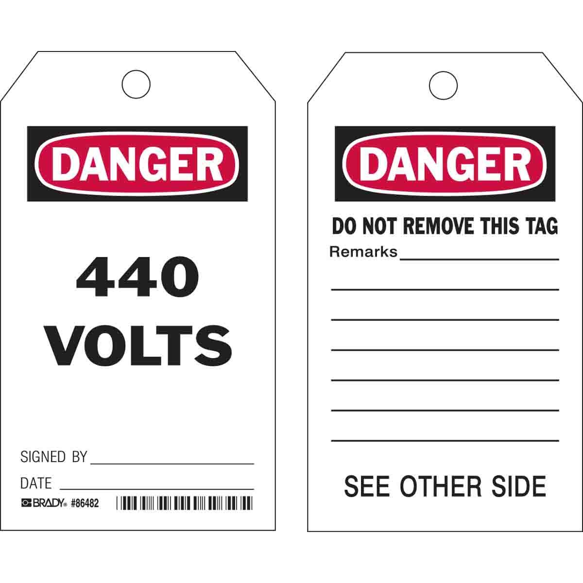 Brady® 86482 Safety & Facility Tags