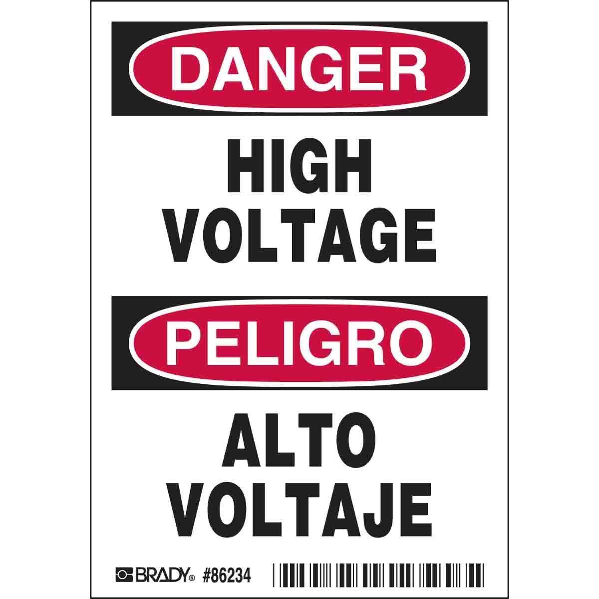 Brady® 86234 Safety & Facility Labels