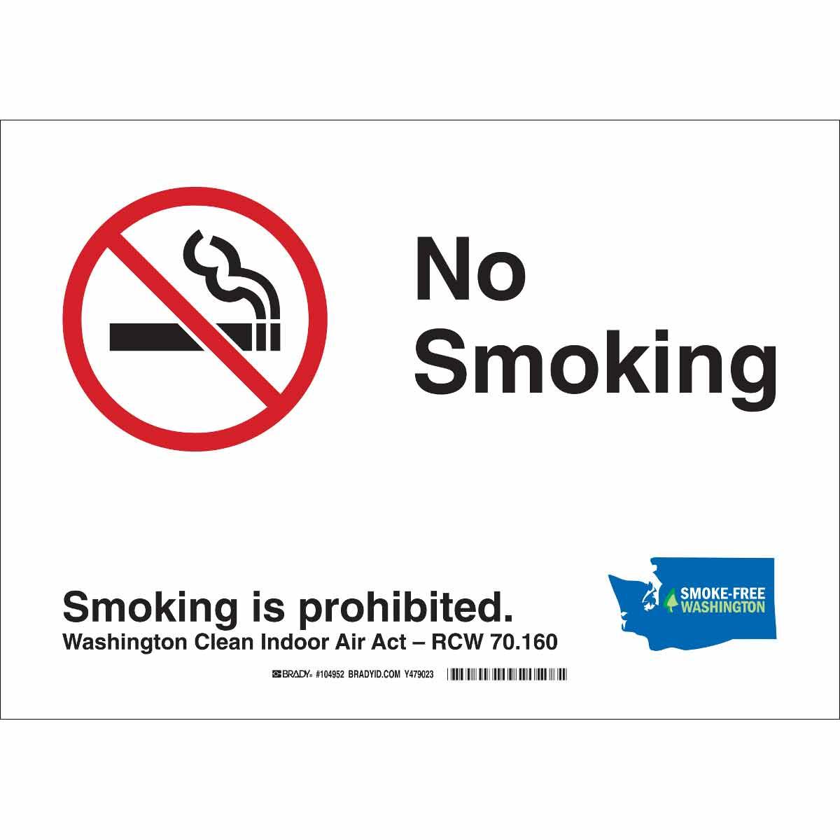 Brady® 104952 No Smoking & Restricted Activity Signs