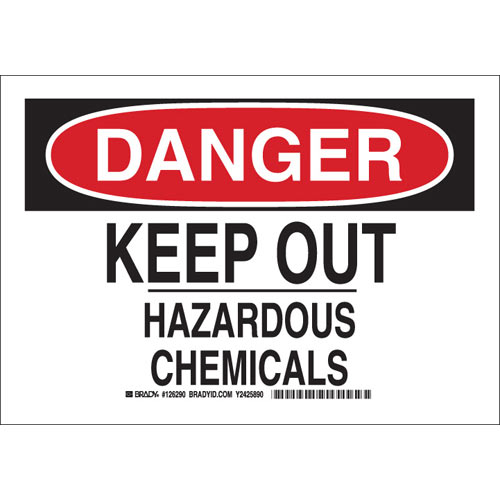 Brady® 126291 Chemical & Hazardous Material Signs