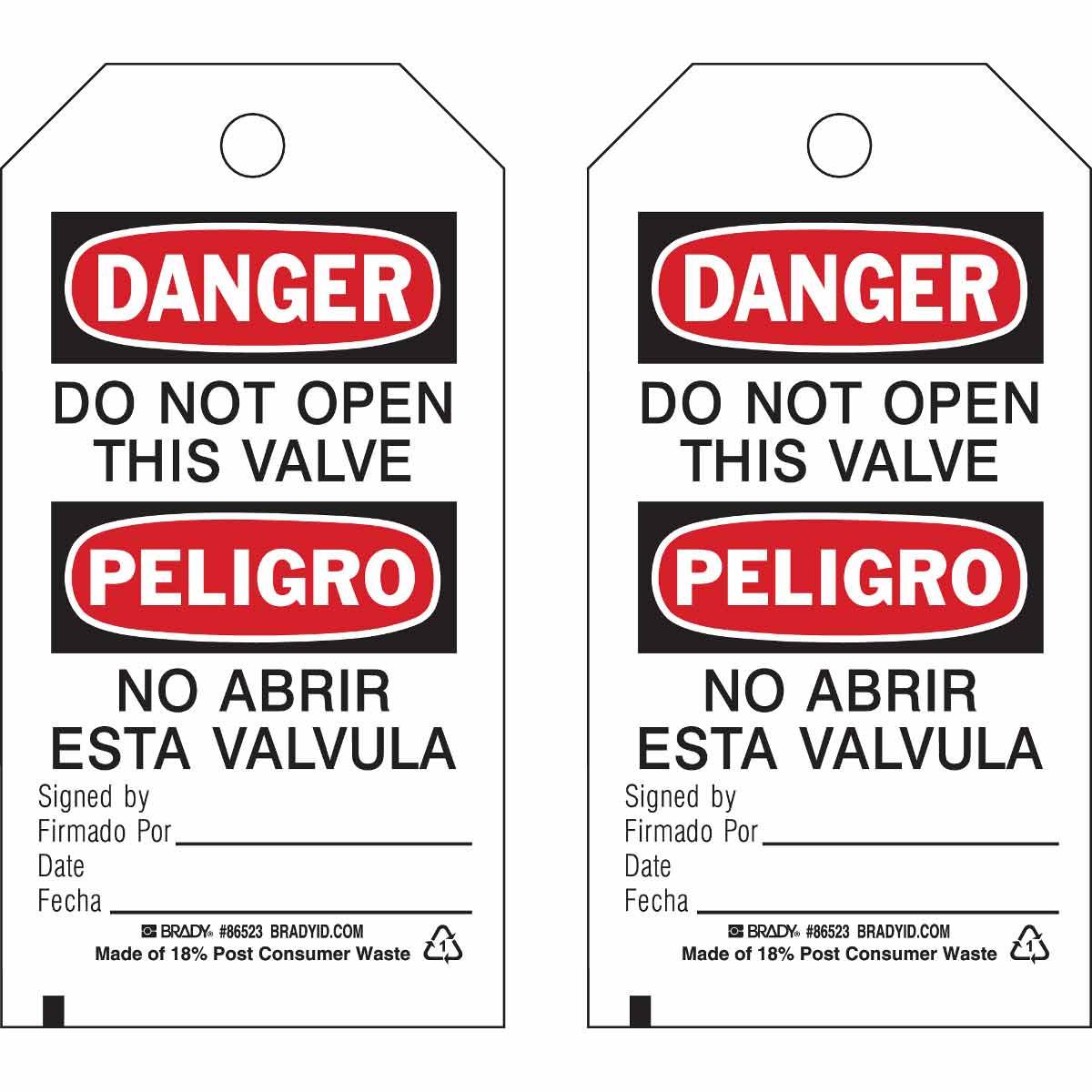 Brady® 86633 Safety & Facility Tags