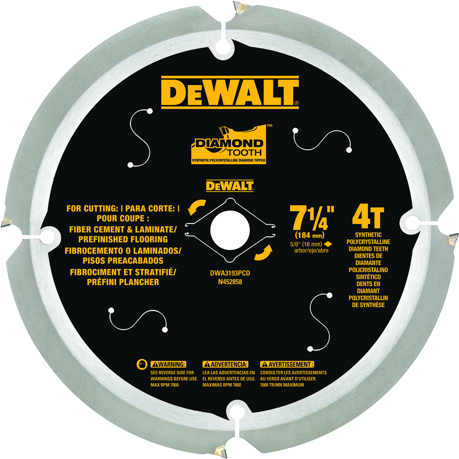 DeWALT® DWA3193PCD Circular Saw Blades