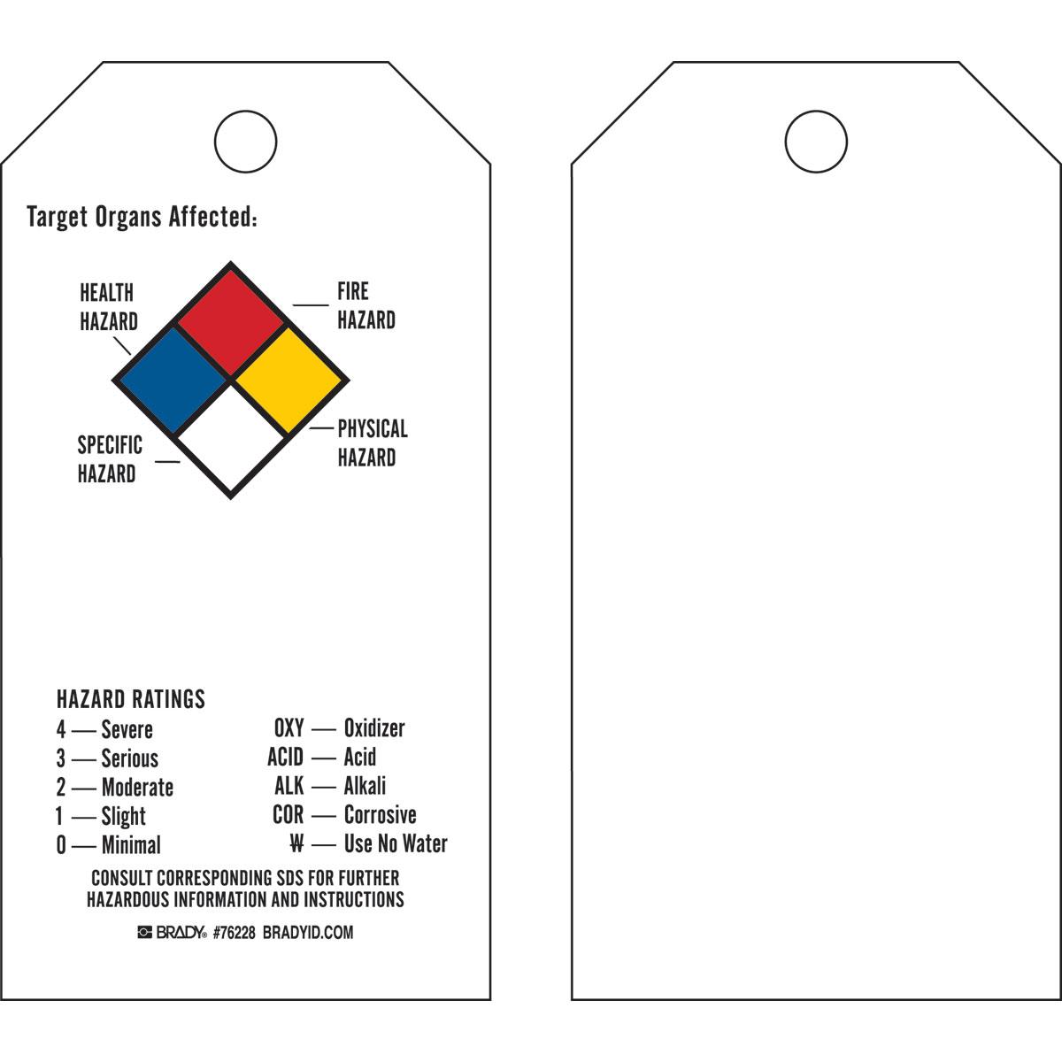 Brady® 76228 Safety & Facility Tags