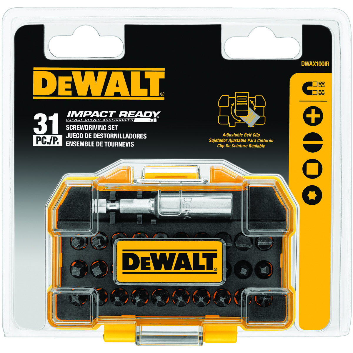 DeWALT® DWAX100IR Power Screwdriver Bit Sets
