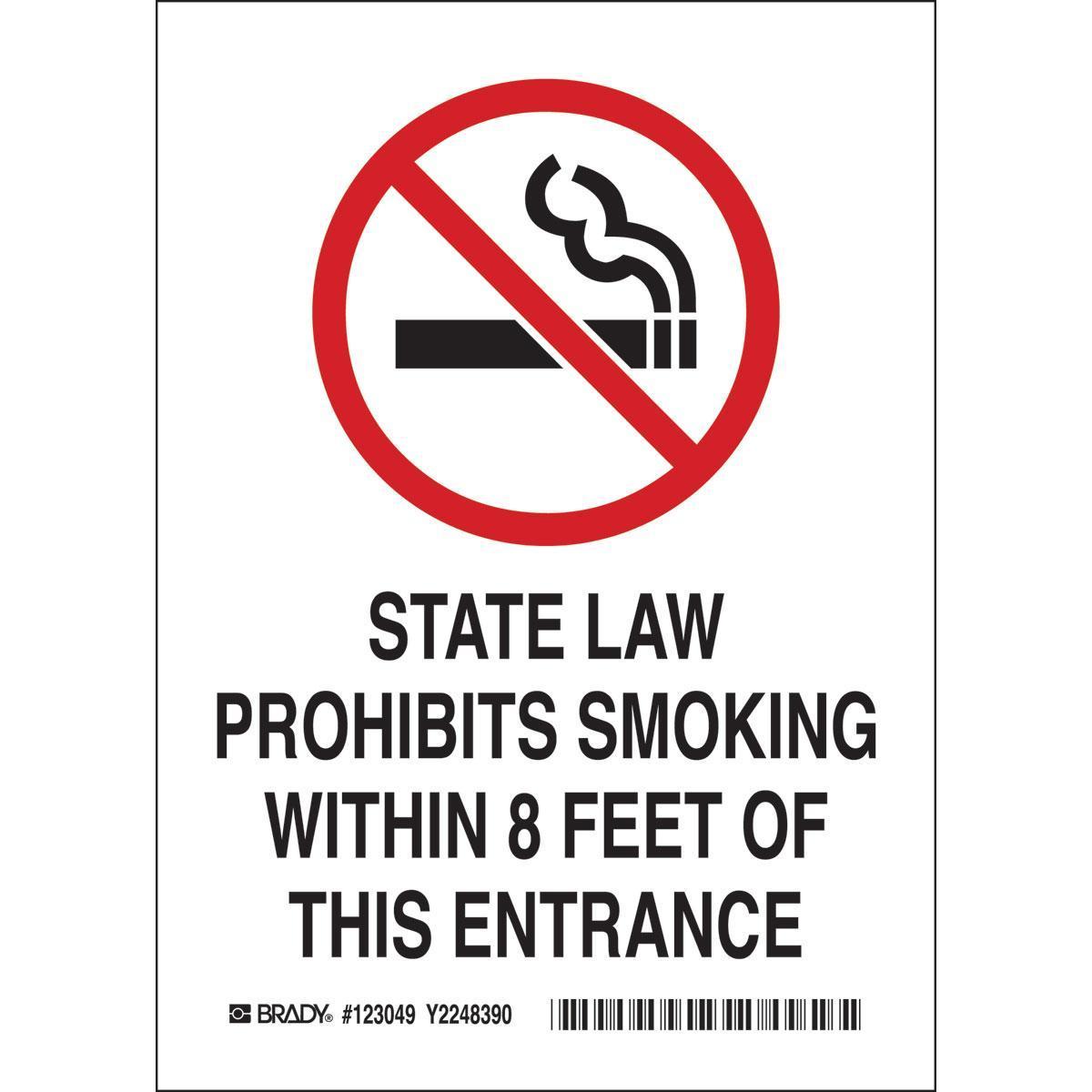 Brady® 123054 No Smoking & Restricted Activity Signs
