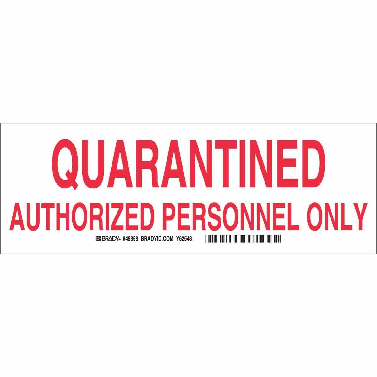 Brady® 46858 Access & Security Signs