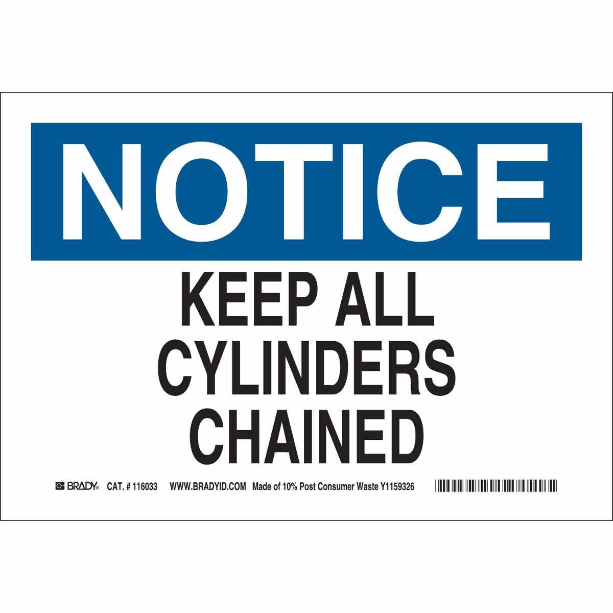 Brady® 116197 Chemical & Hazardous Material Signs