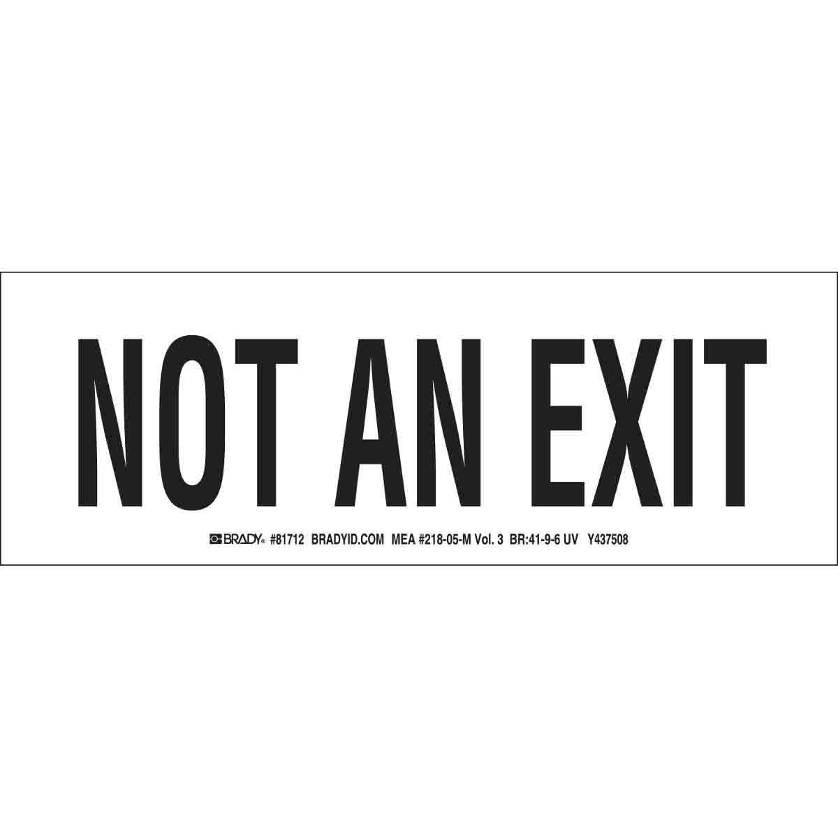 Brady® 81713 Access & Security Signs