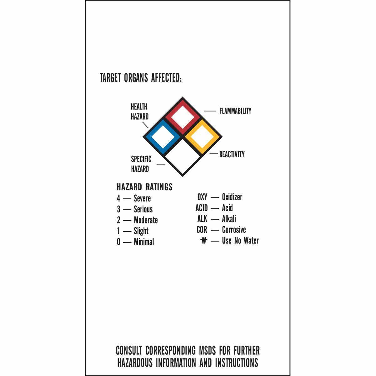 Brady® 12800 Blank Tags & Preprinted Headers