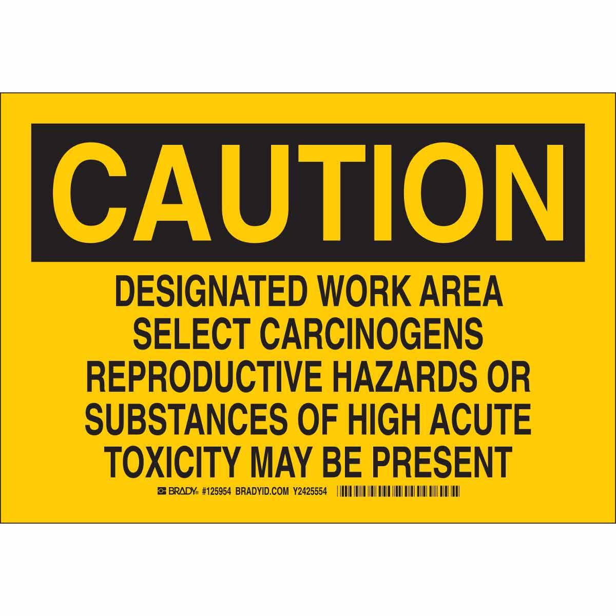 Brady® 125956 Chemical & Hazardous Material Signs