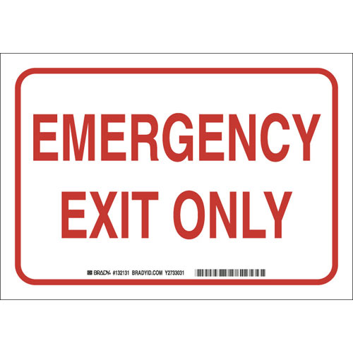 Brady® 132131 Fire, Emergency, Exit & First Aid Signs