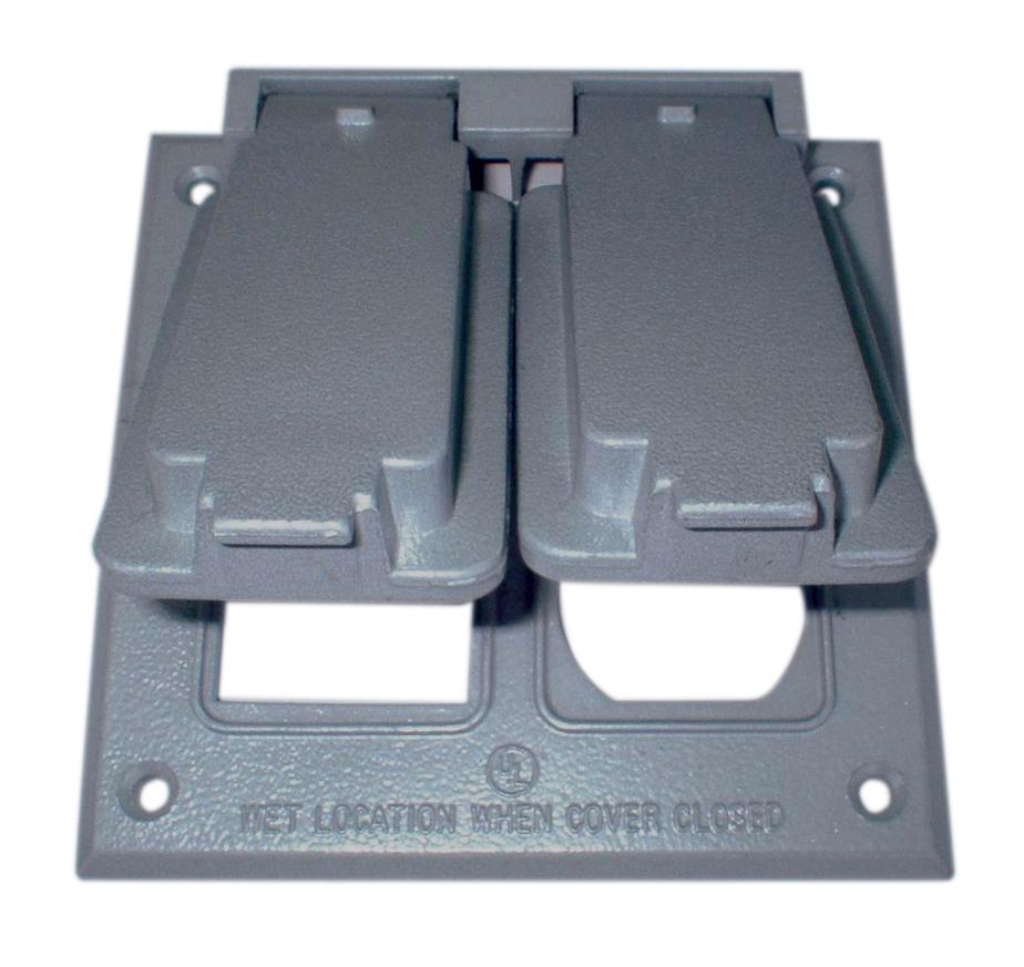 Southwire - Topaz WCV2DUPGFI Weatherproof Device/Outlet Box Covers
