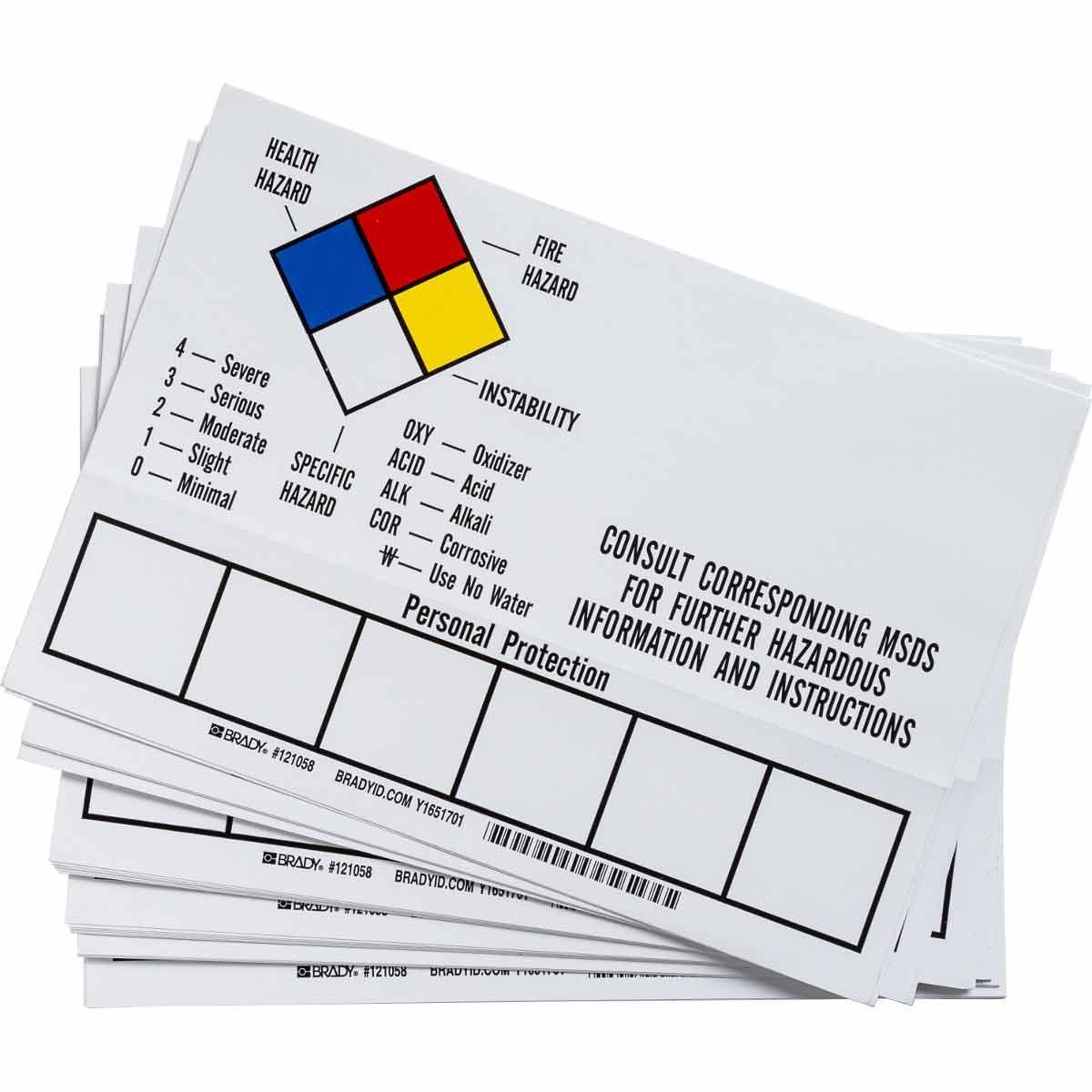 Brady® 121058 Safety & Facility Labels