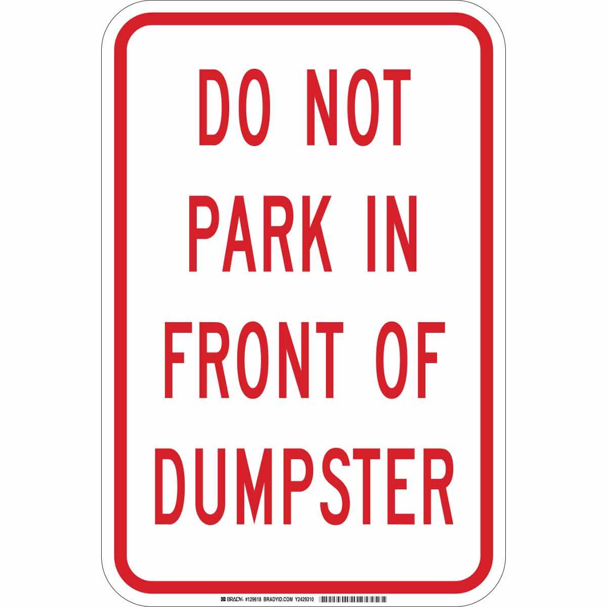 Brady® 129618 Parking & Traffic Signs