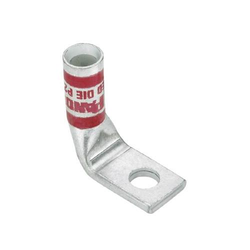 Panduit® Pan-Lug™ LCA2-38F-Q 1-Hole Compression Connector Lug, 2 AWG Stranded Copper Conductor, Die Code: P33, 42.95 in Stud, Tin Plated Copper