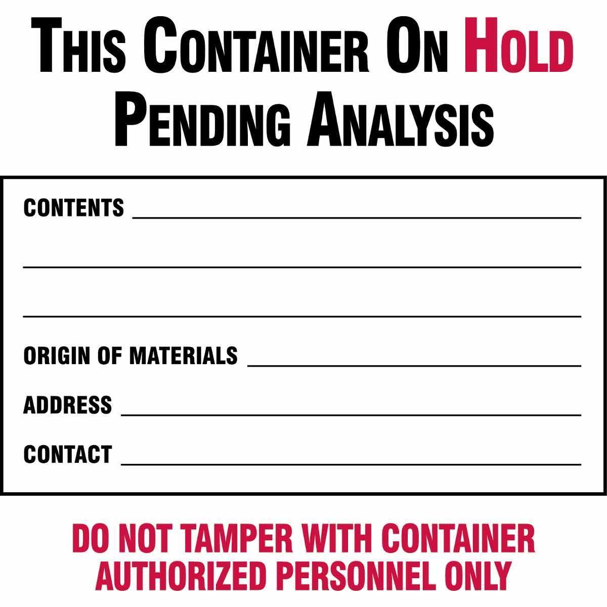 Brady® 121140 Safety & Facility Labels