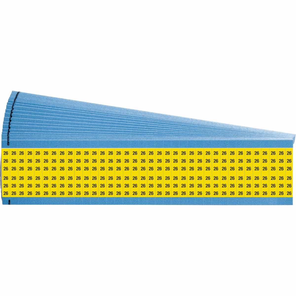Brady® WM-26-YL-PK Wire Marker Cards
