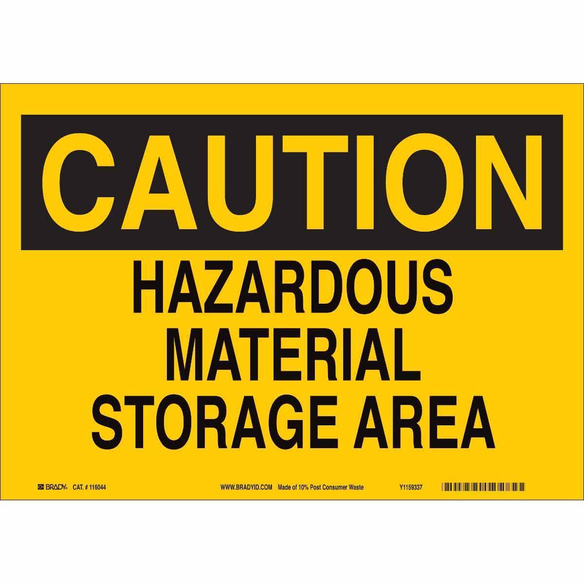 Brady® 118264 Chemical & Hazardous Material Signs